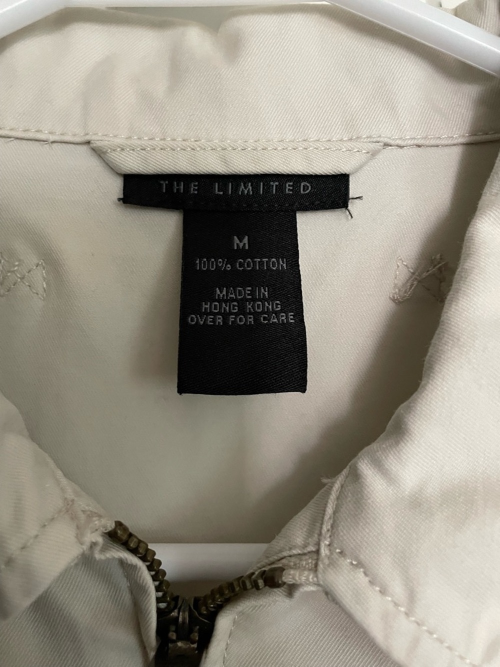 The Limited Light Beige Zip-Front Utility Jacket - Picture 3 of 3